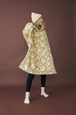 Typo Smiley Slounge Around Oversized Hoodie