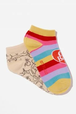Typo Care Bears 2 Pk Of Ankle Socks