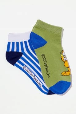 Typo Garfield 2 Pk Of Ankle Socks