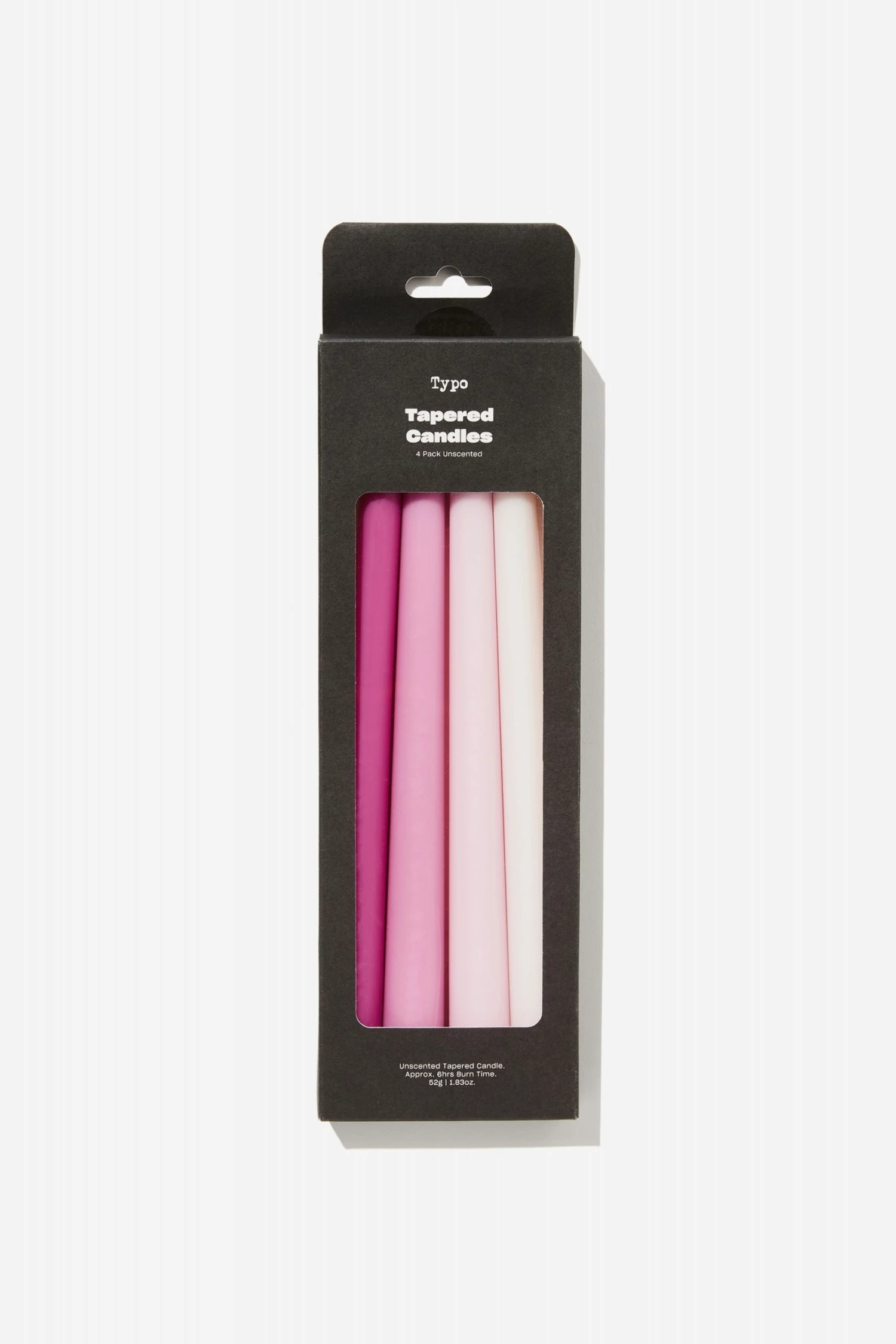 Typo 4 Pk Tapered Candles - Image 2
